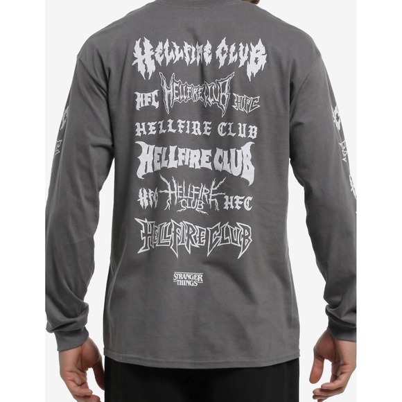 Hot Topic Hellfire Club Shirt Small Stranger Things Adult Unisex Shirt Sleeve - Picture 2 of 11